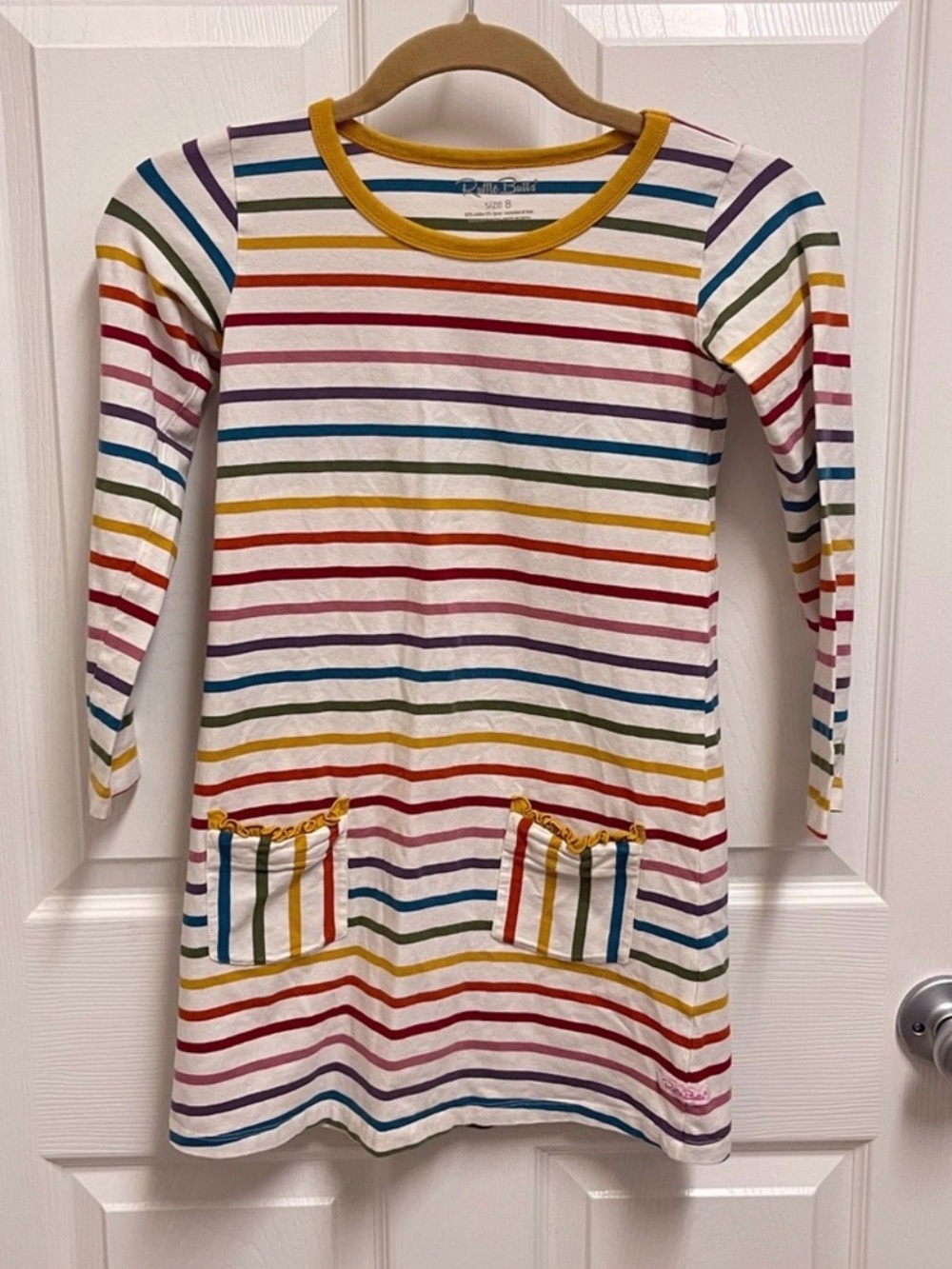 Ruffle Butts Girls Striped Long Sleeve Dress. 
Sz Girls 8